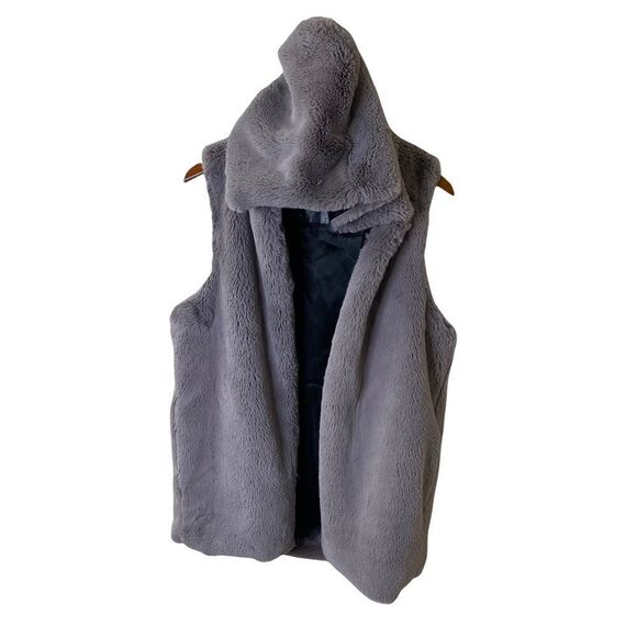 Women’s Long Faux Fur Vest Sz M - Picture 4 of 9